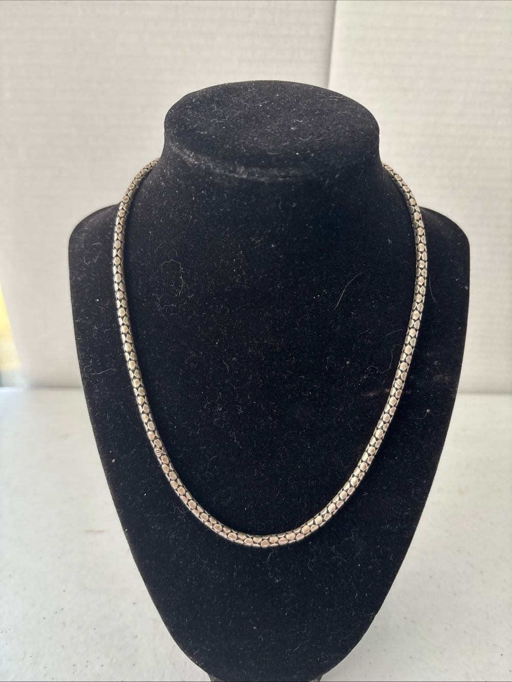 Vintage 925 Sterling Silver Rope Chain With S Hook Closure 18 Inches